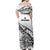 New Zealand Silver Fern Rugby Off Shoulder Maxi Dress Aotearoa Kiwi Maori White Version LT01 - Polynesian Pride