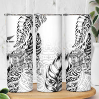 New Zealand Silver Fern Rugby Skinny Tumbler Aotearoa Kiwi Maori White Version