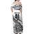 Custom New Zealand Silver Fern Rugby Off Shoulder Maxi Dress Aotearoa Kiwi Maori White Version LT01 - Polynesian Pride