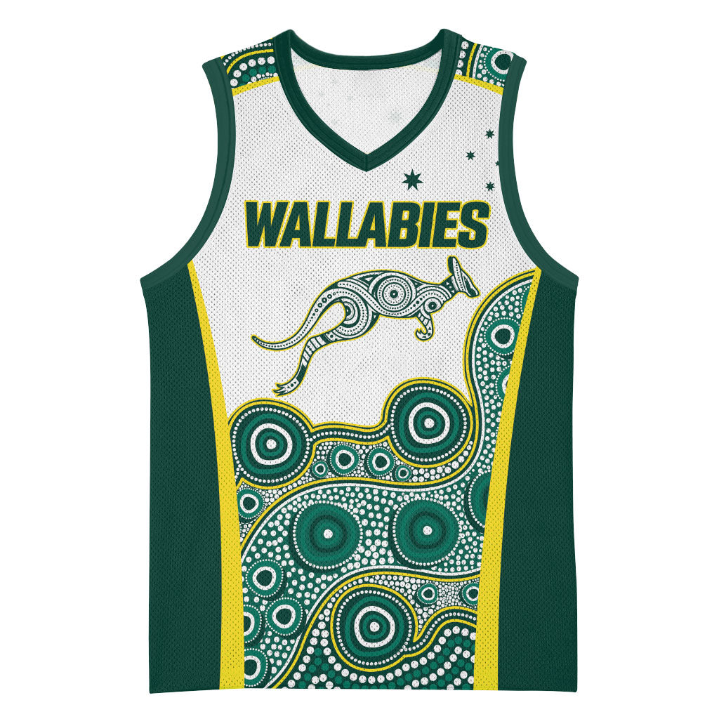 Custom Rugby Australia 2026 Basketball Jersey Wallabies Go Champions LT01 Unisex Green - Polynesian Pride