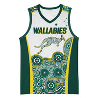 Custom Rugby Australia 2026 Basketball Jersey Wallabies Go Champions LT01 Unisex Green - Polynesian Pride