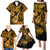 Hawaii Ukulele Family Matching Puletasi Dress and Hawaiian Shirt Polynesian Pattern Gold Version LT01 - Polynesian Pride