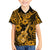 Hawaii Ukulele Family Matching Short Sleeve Bodycon Dress and Hawaiian Shirt Polynesian Pattern Gold Version LT01 Son's Shirt Gold - Polynesian Pride