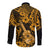 Hawaii Ukulele Long Sleeve Button Shirt Polynesian Pattern Gold Version LT01 - Polynesian Pride