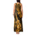 Hawaii Ukulele Tank Maxi Dress Polynesian Pattern Gold Version LT01 - Polynesian Pride