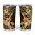 Hawaii Ukulele Tumbler Cup Polynesian Pattern Gold Version