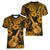Hawaii Ukulele Women V Neck T Shirt Polynesian Pattern Gold Version LT01 - Polynesian Pride