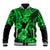 Hawaii Ukulele Baseball Jacket Polynesian Pattern Green Version LT01 Unisex Green - Polynesian Pride