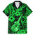 Hawaii Ukulele Family Matching Long Sleeve Bodycon Dress and Hawaiian Shirt Polynesian Pattern Green Version LT01 Dad's Shirt - Short Sleeve Green - Polynesian Pride