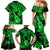 Hawaii Ukulele Family Matching Mermaid Dress and Hawaiian Shirt Polynesian Pattern Green Version LT01 - Polynesian Pride