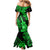 Hawaii Ukulele Family Matching Mermaid Dress and Hawaiian Shirt Polynesian Pattern Green Version LT01 - Polynesian Pride