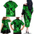 Hawaii Ukulele Family Matching Off Shoulder Long Sleeve Dress and Hawaiian Shirt Polynesian Pattern Green Version LT01 - Polynesian Pride