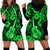 Hawaii Ukulele Hoodie Dress Polynesian Pattern Green Version LT01 - Polynesian Pride