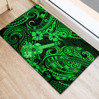 Hawaii Ukulele Rubber Doormat Polynesian Pattern Green Version LT01 - Polynesian Pride