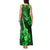 Hawaii Ukulele Tank Maxi Dress Polynesian Pattern Green Version LT01 - Polynesian Pride