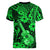 Hawaii Ukulele Women V Neck T Shirt Polynesian Pattern Green Version LT01 - Polynesian Pride