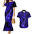 Hawaii Ukulele Couples Matching Mermaid Dress and Hawaiian Shirt Polynesian Pattern Navy Blue Version LT01 Blue - Polynesian Pride