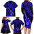 Hawaii Ukulele Family Matching Long Sleeve Bodycon Dress and Hawaiian Shirt Polynesian Pattern Navy Blue Version LT01 - Polynesian Pride