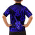 Hawaii Ukulele Family Matching Off Shoulder Long Sleeve Dress and Hawaiian Shirt Polynesian Pattern Navy Blue Version LT01 - Polynesian Pride