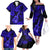 Hawaii Ukulele Family Matching Off Shoulder Long Sleeve Dress and Hawaiian Shirt Polynesian Pattern Navy Blue Version LT01 - Polynesian Pride