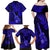 Hawaii Ukulele Family Matching Off Shoulder Maxi Dress and Hawaiian Shirt Polynesian Pattern Navy Blue Version LT01 - Polynesian Pride