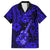 Hawaii Ukulele Family Matching Off Shoulder Maxi Dress and Hawaiian Shirt Polynesian Pattern Navy Blue Version LT01 Dad's Shirt - Short Sleeve Blue - Polynesian Pride