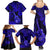 Hawaii Ukulele Family Matching Summer Maxi Dress and Hawaiian Shirt Polynesian Pattern Navy Blue Version LT01 - Polynesian Pride