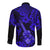 Hawaii Ukulele Long Sleeve Button Shirt Polynesian Pattern Navy Blue Version LT01 - Polynesian Pride