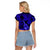 Hawaii Ukulele Raglan Cropped T Shirt Polynesian Pattern Navy Blue Version LT01 - Polynesian Pride