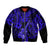 Hawaii Ukulele Sleeve Zip Bomber Jacket Polynesian Pattern Navy Blue Version LT01 Unisex Blue - Polynesian Pride