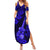Hawaii Ukulele Summer Maxi Dress Polynesian Pattern Navy Blue Version LT01 Women Blue - Polynesian Pride