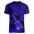 Hawaii Ukulele Women V Neck T Shirt Polynesian Pattern Navy Blue Version LT01 - Polynesian Pride