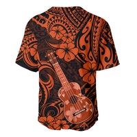 Hawaii Ukulele Baseball Jersey Polynesian Pattern Orange Version LT01 - Polynesian Pride