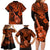 Hawaii Ukulele Family Matching Long Sleeve Bodycon Dress and Hawaiian Shirt Polynesian Pattern Orange Version LT01 - Polynesian Pride