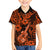 Hawaii Ukulele Family Matching Long Sleeve Bodycon Dress and Hawaiian Shirt Polynesian Pattern Orange Version LT01 Son's Shirt Orange - Polynesian Pride