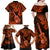 Hawaii Ukulele Family Matching Off Shoulder Maxi Dress and Hawaiian Shirt Polynesian Pattern Orange Version LT01 - Polynesian Pride