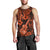 Hawaii Ukulele Men Tank Top Polynesian Pattern Orange Version LT01 - Polynesian Pride