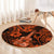 Hawaii Ukulele Round Carpet Polynesian Pattern Orange Version LT01 - Polynesian Pride