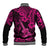 Hawaii Ukulele Baseball Jacket Polynesian Pattern Pink Version LT01 - Polynesian Pride