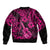 Hawaii Ukulele Bomber Jacket Polynesian Pattern Pink Version LT01 - Polynesian Pride