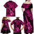 Hawaii Ukulele Family Matching Off Shoulder Maxi Dress and Hawaiian Shirt Polynesian Pattern Pink Version LT01 - Polynesian Pride