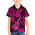 Hawaii Ukulele Family Matching Off Shoulder Short Dress and Hawaiian Shirt Polynesian Pattern Pink Version LT01 Son's Shirt Pink - Polynesian Pride