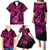 Hawaii Ukulele Family Matching Puletasi Dress and Hawaiian Shirt Polynesian Pattern Pink Version LT01 - Polynesian Pride