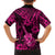 Hawaii Ukulele Family Matching Short Sleeve Bodycon Dress and Hawaiian Shirt Polynesian Pattern Pink Version LT01 - Polynesian Pride