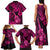 Hawaii Ukulele Family Matching Tank Maxi Dress and Hawaiian Shirt Polynesian Pattern Pink Version LT01 - Polynesian Pride