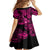 Hawaii Ukulele Kid Short Sleeve Dress Polynesian Pattern Pink Version LT01 - Polynesian Pride