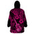 Hawaii Ukulele Wearable Blanket Hoodie Polynesian Pattern Pink Version LT01 - Polynesian Pride