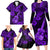 Hawaii Ukulele Family Matching Long Sleeve Bodycon Dress and Hawaiian Shirt Polynesian Pattern Purple Version LT01 - Polynesian Pride