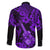 Hawaii Ukulele Family Matching Long Sleeve Bodycon Dress and Hawaiian Shirt Polynesian Pattern Purple Version LT01 - Polynesian Pride