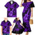 Hawaii Ukulele Family Matching Mermaid Dress and Hawaiian Shirt Polynesian Pattern Purple Version LT01 - Polynesian Pride